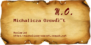 Michalicza Ozsvát névjegykártya